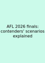 AFL 2026 Finals: Contenders' Scenarios Explained