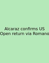 Alcaraz Confirms US Open Return Via Romano