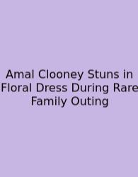 Amal Clooney Stuns In Floral Dress During Rare Family Outing