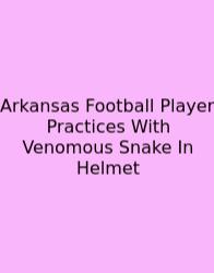 Arkansas Football Player Practices With Venomous Snake In Helmet