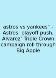 Astros Vs Yankees