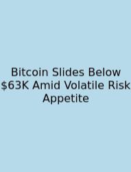 Bitcoin Slides Below $63K Amid Volatile Risk Appetite