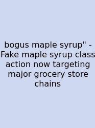 Bogus Maple Syrup