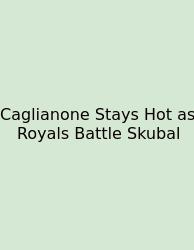 Caglianone Stays Hot As Royals Battle Skubal
