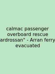 Calmac Passenger Overboard Rescue Ardrossan
