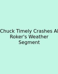 Chuck Timely Crashes Al Roker's Weather Segment