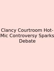 Clancy Courtroom Hot-Mic Controversy Sparks Debate