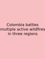 Colombia Battles Multiple Active Wildfires In Three Regions
