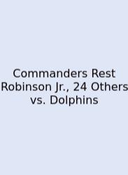 Commanders Rest Robinson Jr., 24 Others Vs. Dolphins