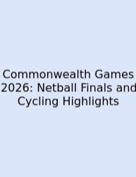 Commonwealth Games 2026: Netball Finals And Cycling Highlights