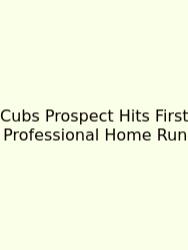 Cubs Prospect Hits First Professional Home Run