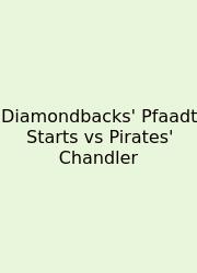 Diamondbacks' Pfaadt Starts Vs Pirates' Chandler