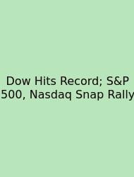 Dow Hits Record; S&P 500, Nasdaq Snap Rally