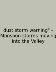 Dust Storm Warning