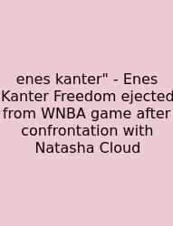 Enes Kanter