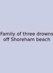 Family Of Three Drowns Off Shoreham Beach