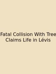 Fatal Collision With Tree Claims Life In Lévis