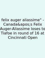 Felix Auger Aliassime