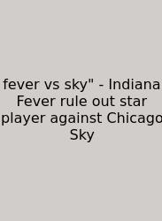 Fever Vs Sky
