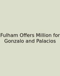 Fulham Offers Million For Gonzalo And Palacios