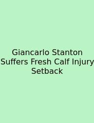 Giancarlo Stanton Suffers Fresh Calf Injury Setback