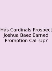 Has Cardinals Prospect Joshua Baez Earned Promotion Call-Up?