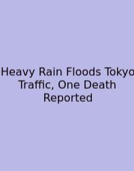 Heavy Rain Floods Tokyo Traffic, One Death Reported