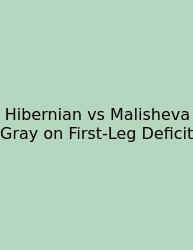 Hibernian Vs Malisheva Gray On First-Leg Deficit