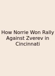 How Norrie Won Rally Against Zverev In Cincinnati