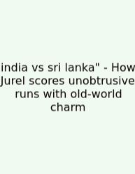 India Vs Sri Lanka