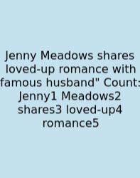 Jenny Meadows Shares Loved‑up Romance With Famous Husband