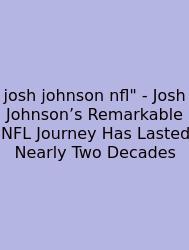 Josh Johnson Nfl