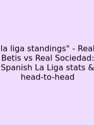 La Liga Standings