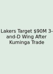 Lakers Target $90M 3-and-D Wing After Kuminga Trade