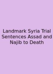 Landmark Syria Trial Sentences Assad And Najib To Death