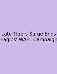 Late Tigers Surge Ends Eagles' WAFL Campaign