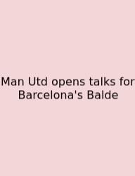 Man Utd Opens Talks For Barcelona's Balde
