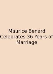 Maurice Benard Celebrates 36 Years Of Marriage