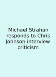 Michael Strahan Responds To Chris Johnson Interview Criticism