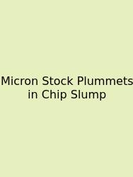 Micron Stock Plummets In Chip Slump
