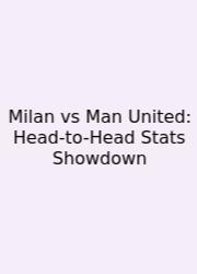 Milan Vs Man United: Head-to-Head Stats Showdown
