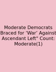 Moderate Democrats Braced For ‘War’ Against Ascendant Left
