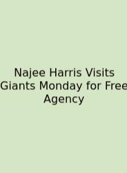 Najee Harris Visits Giants Monday For Free Agency