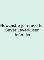 Newcastle Join Race For Bayer Leverkusen Defender