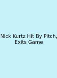 Nick Kurtz Hit By Pitch, Exits Game