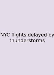 NYC Flights Delayed By Thunderstorms