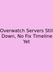 Overwatch Servers Still Down, No Fix Timeline Yet
