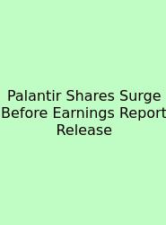 Palantir Shares Surge Before Earnings Report Release