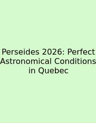 Perseides 2026: Perfect Astronomical Conditions In Quebec