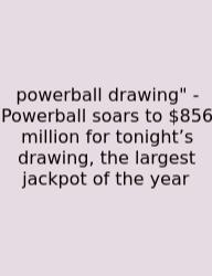 Powerball Drawing